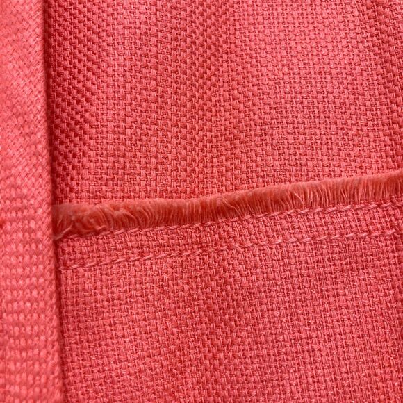 J.Crew Jacket Size 4 Coral Cropped Long Sleeve Fringe Trim Button NWT - Picture 9 of 16